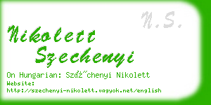 nikolett szechenyi business card